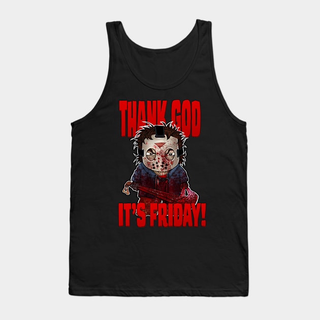 Thank God It's Friday Bloodied Tank Top by steviezee